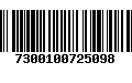 Código de Barras 7300100725098