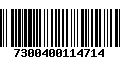 Código de Barras 7300400114714