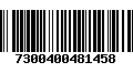 Código de Barras 7300400481458