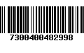 Código de Barras 7300400482998