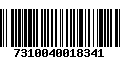 Código de Barras 7310040018341