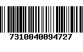 Código de Barras 7310040094727