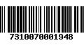 Código de Barras 7310070001948