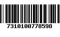 Código de Barras 7310100778598