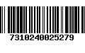 Código de Barras 7310240025279