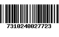 Código de Barras 7310240027723