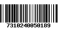 Código de Barras 7310240050189