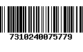 Código de Barras 7310240075779