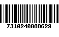 Código de Barras 7310240080629