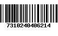 Código de Barras 7310240406214