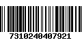 Código de Barras 7310240407921