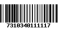 Código de Barras 7310340111117