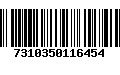 Código de Barras 7310350116454