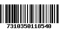 Código de Barras 7310350118540