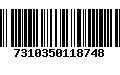 Código de Barras 7310350118748