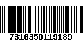 Código de Barras 7310350119189