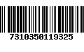 Código de Barras 7310350119325