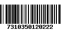 Código de Barras 7310350120222