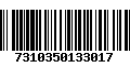 Código de Barras 7310350133017