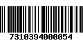 Código de Barras 7310394000054