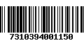 Código de Barras 7310394001150