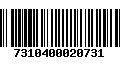 Código de Barras 7310400020731