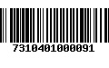 Código de Barras 7310401000091