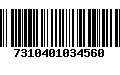 Código de Barras 7310401034560