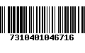 Código de Barras 7310401046716