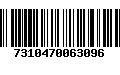 Código de Barras 7310470063096