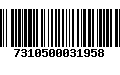 Código de Barras 7310500031958