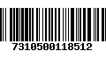 Código de Barras 7310500118512