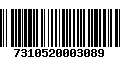 Código de Barras 7310520003089