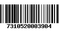 Código de Barras 7310520003904