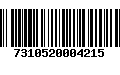 Código de Barras 7310520004215