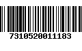 Código de Barras 7310520011183