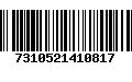 Código de Barras 7310521410817