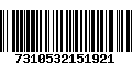 Código de Barras 7310532151921