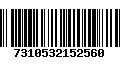 Código de Barras 7310532152560