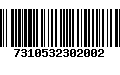 Código de Barras 7310532302002