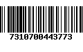 Código de Barras 7310700443773