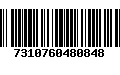 Código de Barras 7310760480848