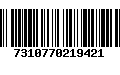 Código de Barras 7310770219421