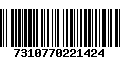 Código de Barras 7310770221424