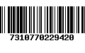 Código de Barras 7310770229420