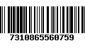 Código de Barras 7310865560759