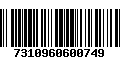 Código de Barras 7310960600749