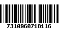 Código de Barras 7310960718116