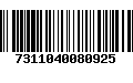 Código de Barras 7311040080925