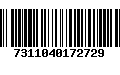 Código de Barras 7311040172729